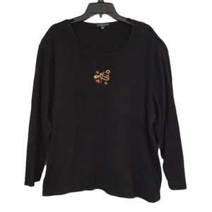 Carolyn Taylor Woman’s Black Blouse with Sequins. Size 3X.